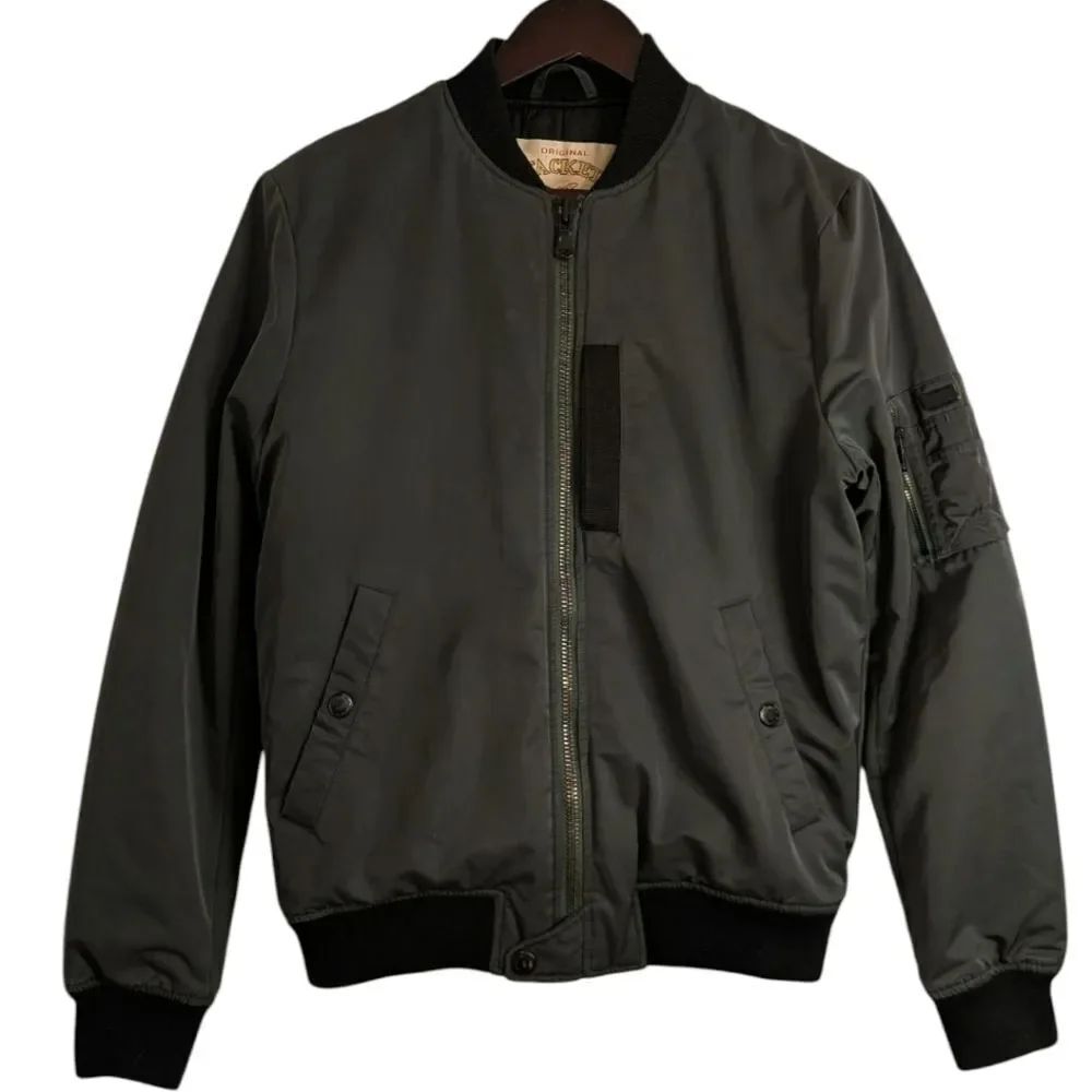 Chevignon World Traveler MA-1 Bomber Jacket - Olive Green - Small